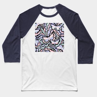 Magical Forest at Night / Y2K - Pastel Butterflies Baseball T-Shirt